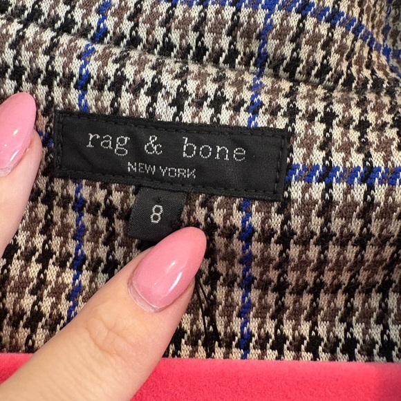 NWT- rag & bone oversized plaid blazer - Picture 6 of 8